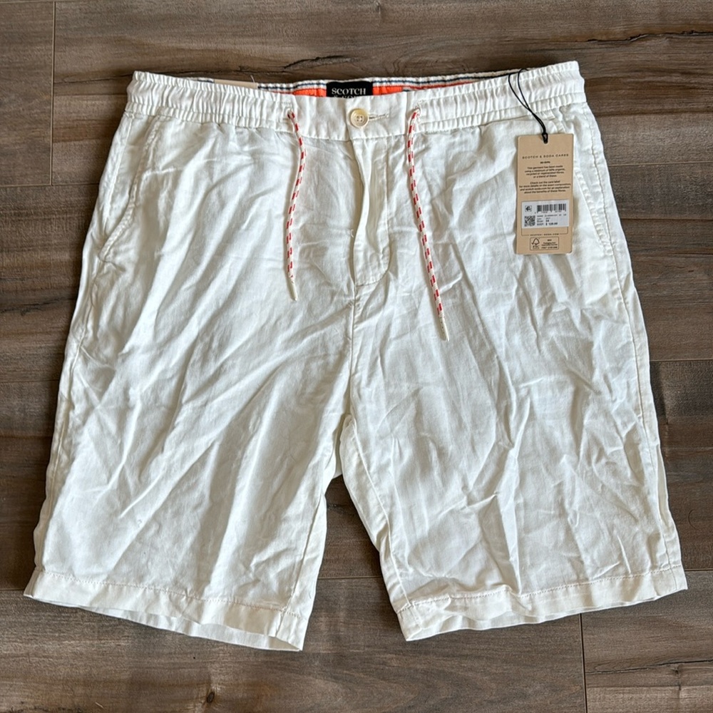 Brand new white linen shorts!